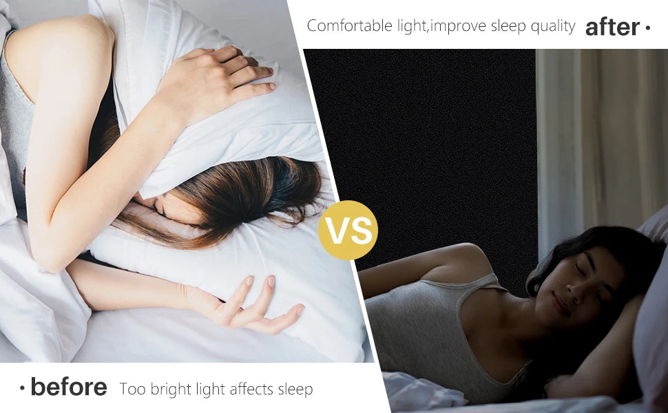 Blackout Opaque Window Sticker Static Cling 100% Light Blocking PVC Frosted Dark Tint Film Privacy Protection Window Covering