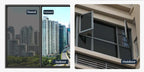 Window Privacy Film One Way Daytime Privacy Static Cling Sun Blocking Anti UV Reflective Window  for Home and OfficeBlack Silver