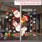 2025 Merry Christmas Wall Sticker Window Glass Merry Christmas Decor for Home Living Room Wall Decor 2026 Happy New Year Sticker