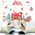 2025 Merry Christmas Wall Sticker Window Glass Merry Christmas Decor for Home Living Room Wall Decor 2026 Happy New Year Sticker