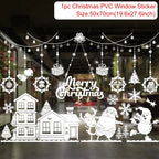 2025 Merry Christmas Wall Sticker Window Glass Merry Christmas Decor for Home Living Room Wall Decor 2026 Happy New Year Sticker