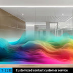 AIMOR Sticker Self-adhesive Customized Printing LOGO Decoration Office Use Translucency Semi-privacy Gradient Window Glass Film