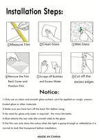 Window Privacy Film Stained Glass Window Film Mosaic Static Cling Decorative Window Vinyl, Non-Adhesive UV Blocking for Home