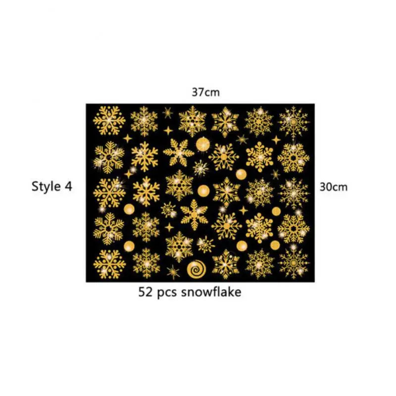 Glitter Effect Snowflake Electrostatic Wall Sticker Christmas Kids Room Decor Glass Window Home Decoration New Year Wallpaper