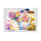 50PCS Transparent PET Bottle Seies Stickers Waterproof Doodle Decals for Home Window Glass DIY Wall Background Stickers