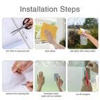 Privacy Glass Window Film Bamboo Pattern Frosted Glass Door Film Sun Blocking Glue-Free Static Adhesive Glass Window Stickers