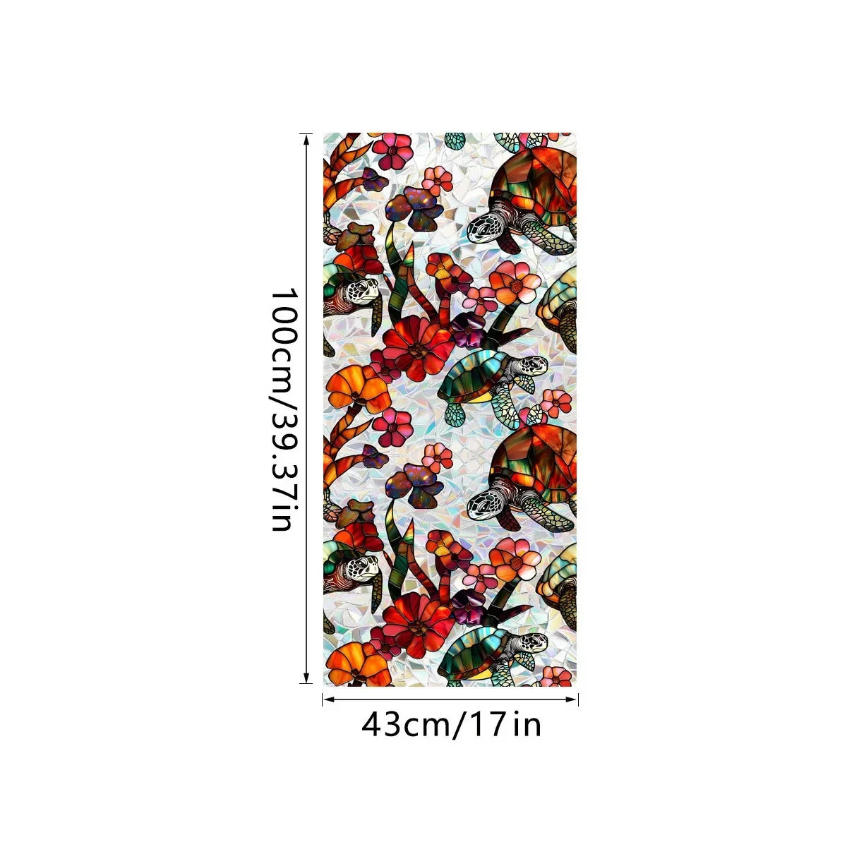 Sun Catcher Static Glass Stickers Non-Adhesive Window Sticker Decorative Privacy Flower Decal Painted Glass Rainbow Film Decors