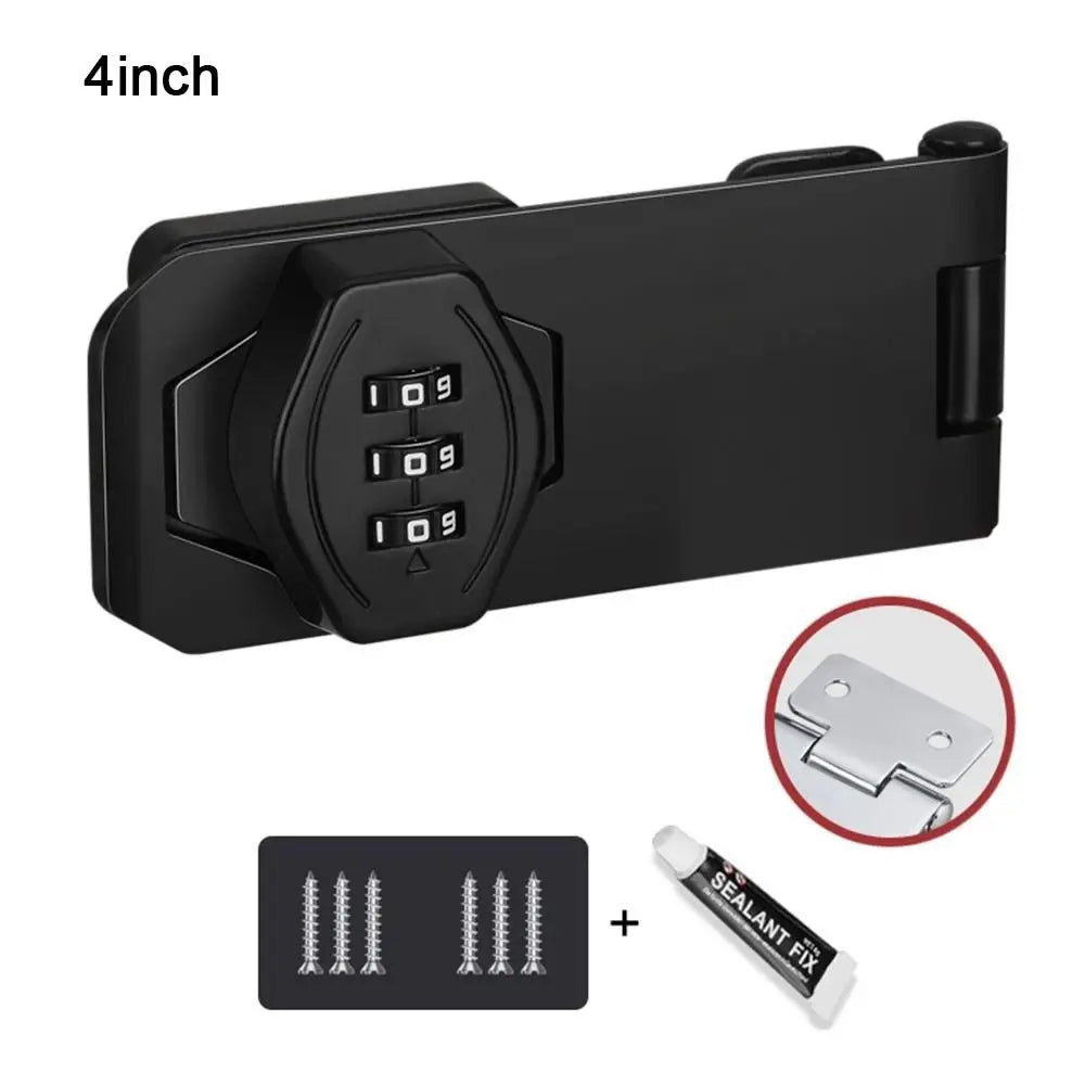 New Zinc Alloy Cabinet Password Locks Anti-Theft Security Combination Coded Lock 3 Digit Coded Keyless Window Stoppers Home