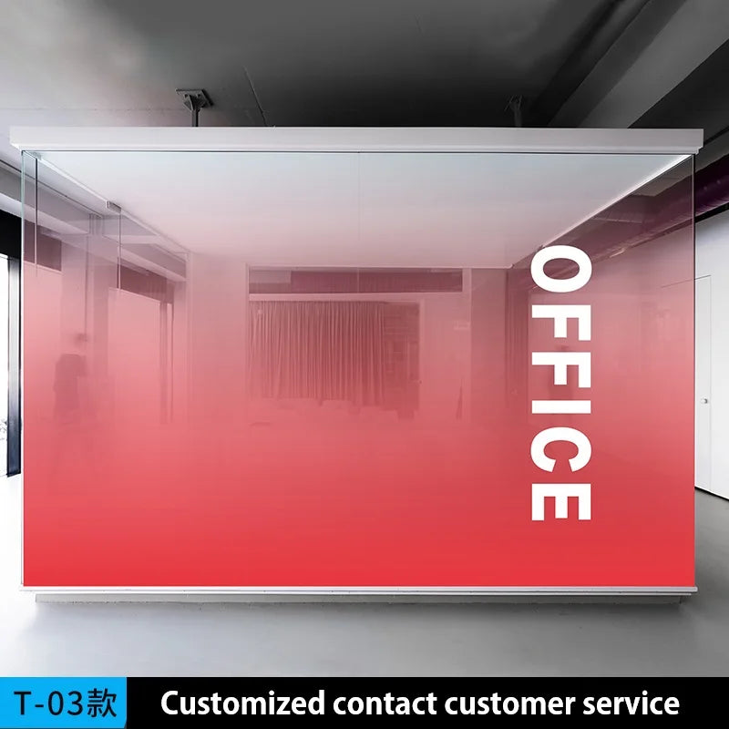 AIMOR Sticker Self-adhesive Customized Printing LOGO Decoration Office Use Translucency Semi-privacy Gradient Window Glass Film