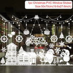 Christmas Window Stickers Christmas Wall Sticker Room Wall Decals Merry Christmas Decors 2024 For Home New Year Stickers 2025