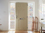Window Privacy Film Rainbow Static Cling Stained Glass Film Window Covering Sticker Non-Adhesive Removable Reflective for Home