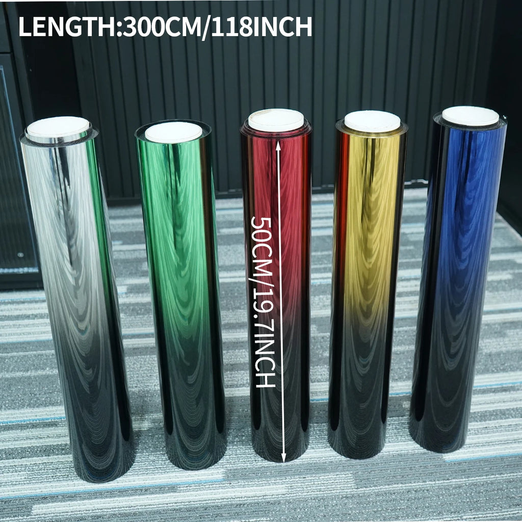 Gradient Solar Window Tint Film Color Changing Film Car Sun Shade Front Windshield Sunshade Protector Heat Insulation  Universal