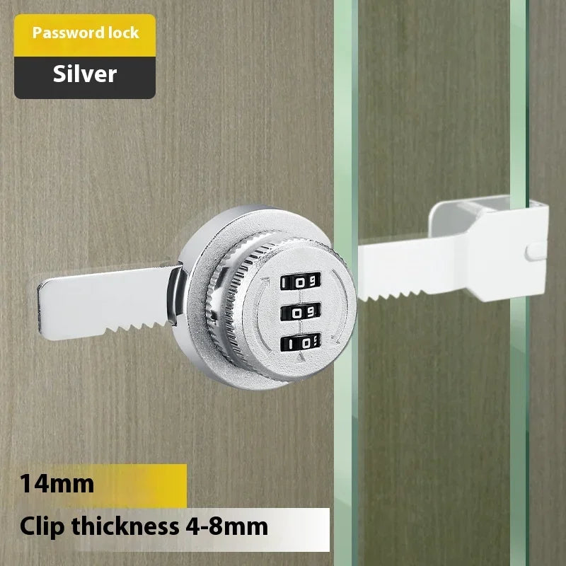 ZEXEF Glass Cabinet Password Lock Glass Sliding Door Lock Storage Display Cabinet Window Double Open Combination Lock Hardware
