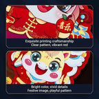 1Pair Horse Year Wall Stickers Cartoon Zodiac Horse Door Window Decorative Stickers Spring Festival Couplet Home Supplies