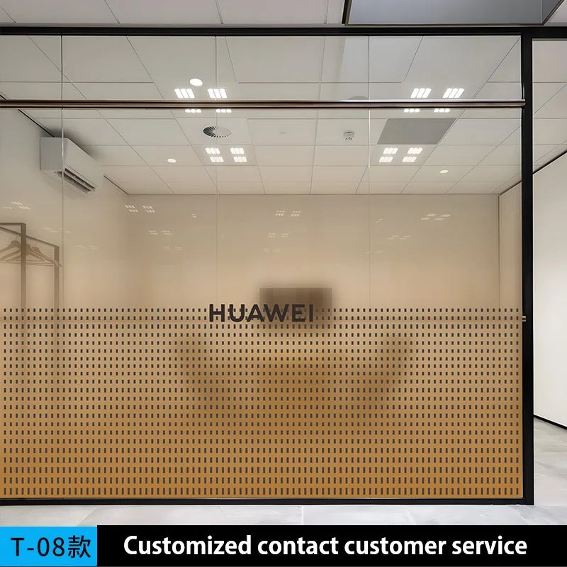 AIMOR Sticker Self-adhesive Customized Printing LOGO Decoration Office Use Translucency Semi-privacy Gradient Window Glass Film
