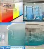AIMOR Sticker Self-adhesive Customized Printing LOGO Decoration Office Use Translucency Semi-privacy Gradient Window Glass Film
