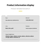 ZEXEF Glass Cabinet Password Lock Glass Sliding Door Lock Storage Display Cabinet Window Double Open Combination Lock Hardware