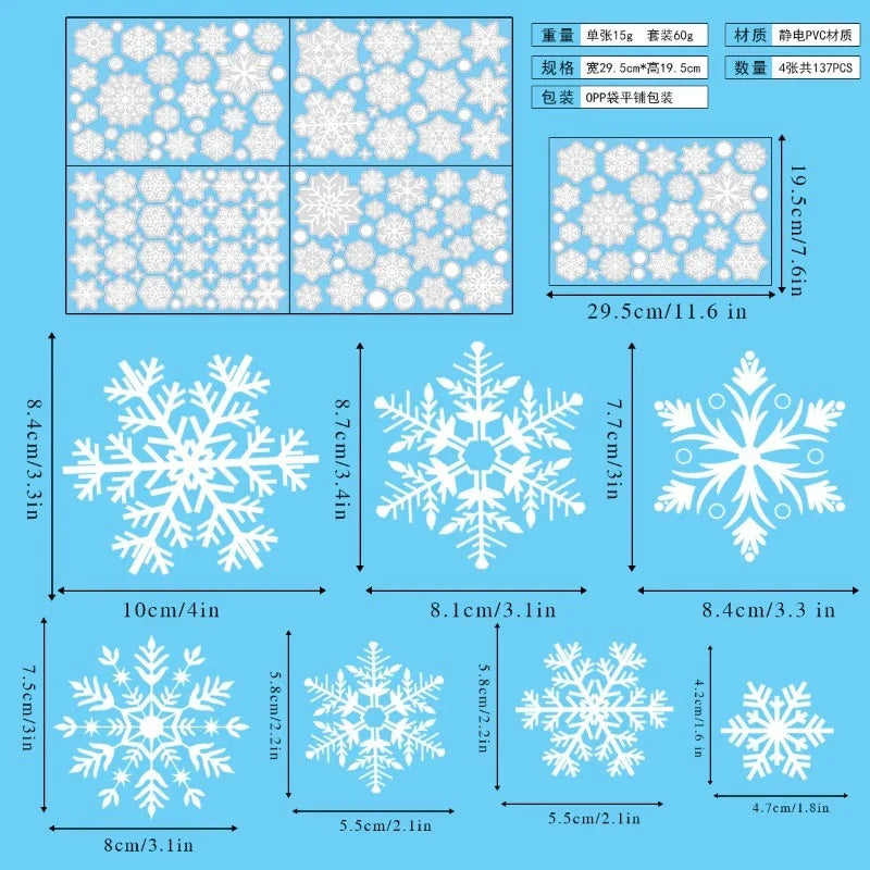 Santa Claus Glass Sticker Removable Static Cling Decoration for Living Room Entrance Corridor Window Clings Decoration