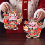 1Pair Horse Year Wall Stickers Cartoon Zodiac Horse Door Window Decorative Stickers Spring Festival Couplet Home Supplies