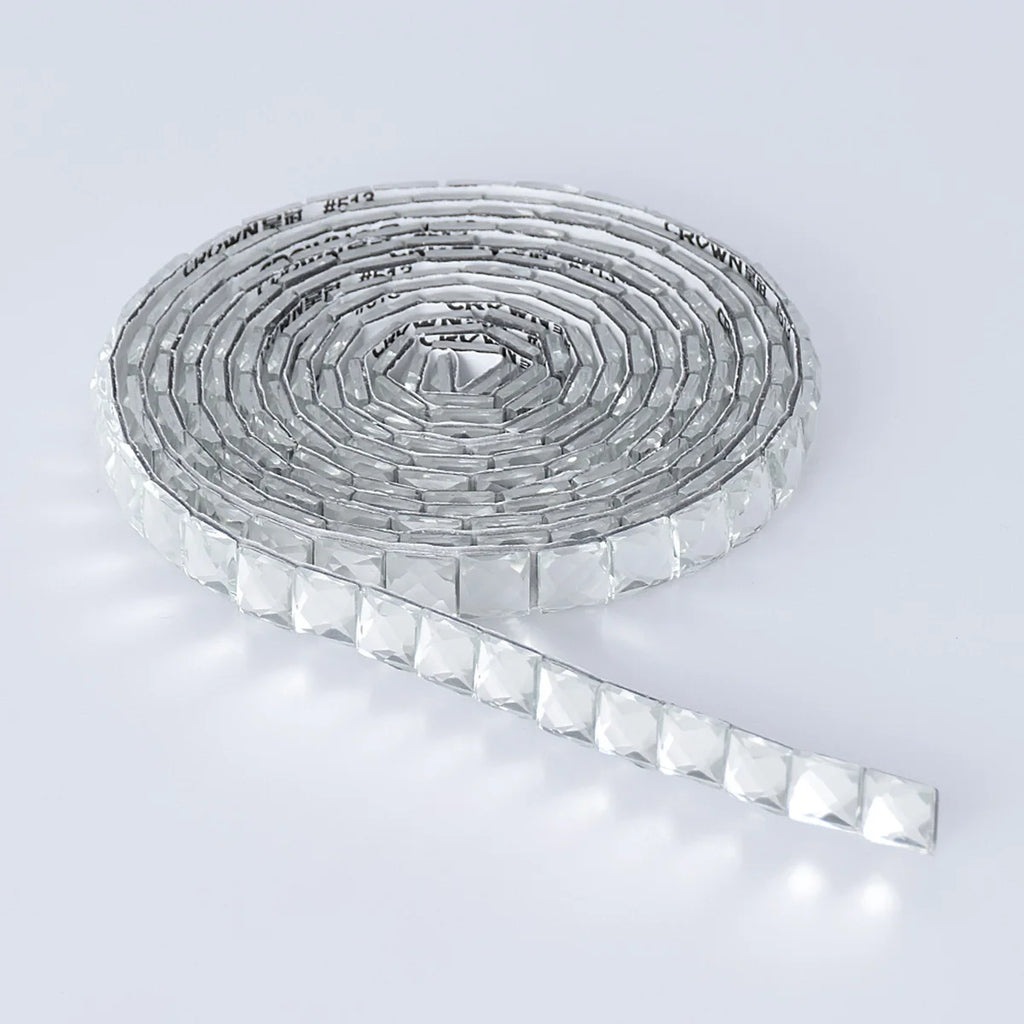 2M DIY White Self-adhesive Mosaic Three-dimensional Glass Drill Sticker Single Particle 1CM For Door and Window Renovation