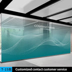 AIMOR Sticker Self-adhesive Customized Printing LOGO Decoration Office Use Translucency Semi-privacy Gradient Window Glass Film