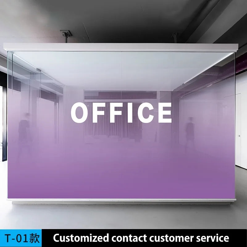 AIMOR Sticker Self-adhesive Customized Printing LOGO Decoration Office Use Translucency Semi-privacy Gradient Window Glass Film