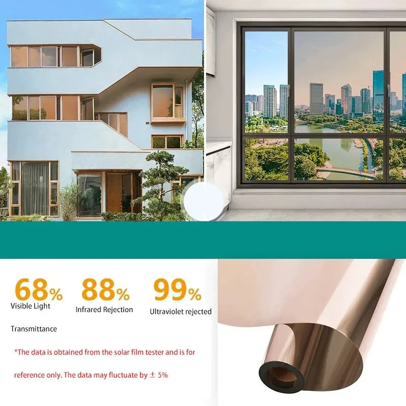 Sun protection home insulation glass film windows balconies one-way mirrors window film stickers   privacy protection