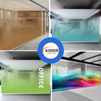 AIMOR Sticker Self-adhesive Customized Printing LOGO Decoration Office Use Translucency Semi-privacy Gradient Window Glass Film