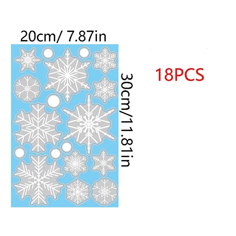20X30CM Glass Window Snowflake Stickers - Christmas Decor for Home Room, New Year Gift, Navidad & Holiday Supplies