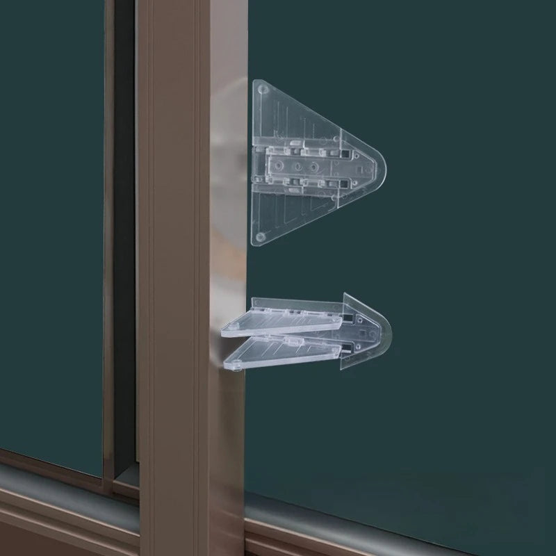 10PCS Children Safety Lock Kids Sliding Window Locks Baby Security Protector Push-Pull Door Cabinet Locks