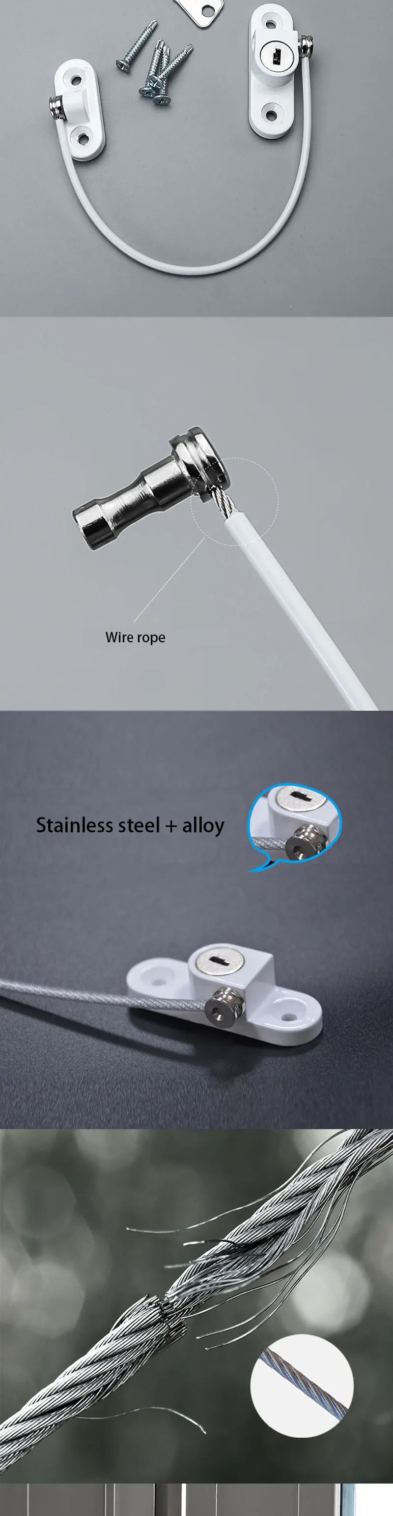 Children's Safety Lock High-rise Fall Protection Push-pull Limiter Window Lock External Push Flat Open Anti-theft Window Lock