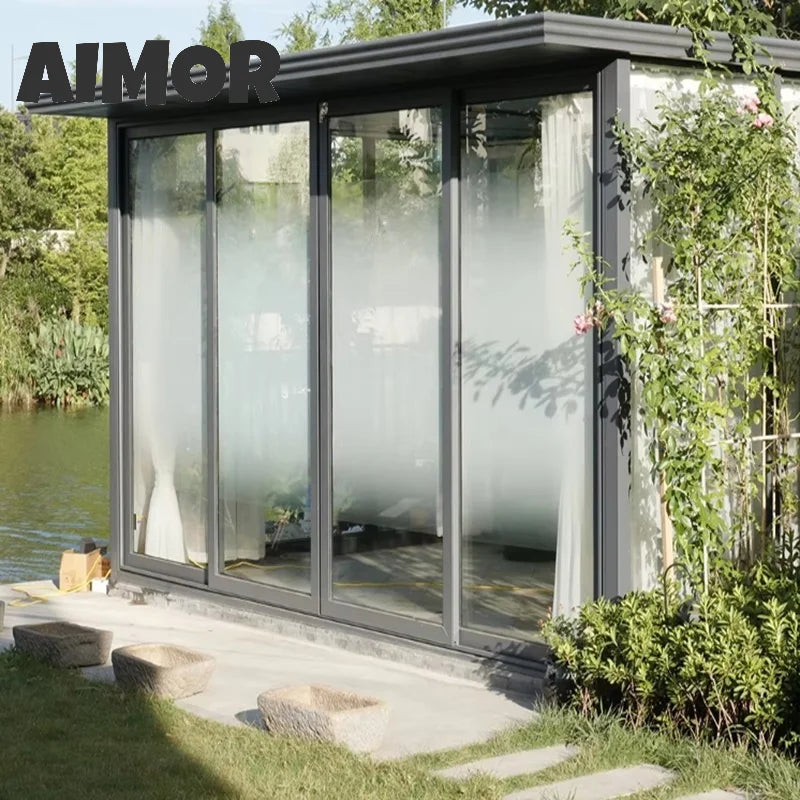 AIMOR Decoration Foil Sticker Self-adhesive Office Use Translucency Semi-privacy White Dot One-way Gradient Window Film Glass