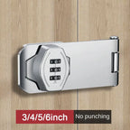 New Zinc Alloy Cabinet Password Locks Anti-Theft Security Combination Coded Lock 3 Digit Coded Keyless Window Stoppers Home
