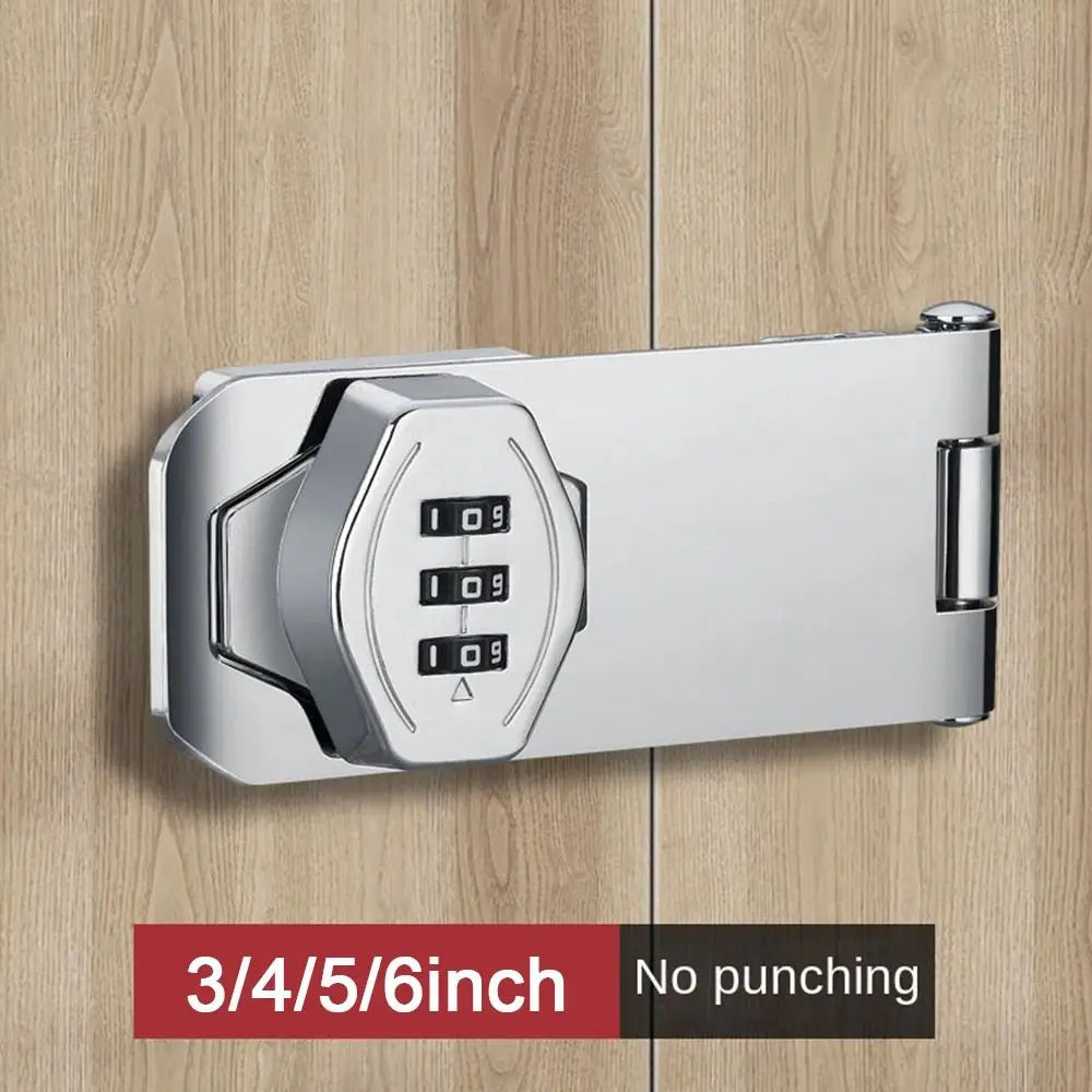 New Zinc Alloy Cabinet Password Locks Anti-Theft Security Combination Coded Lock 3 Digit Coded Keyless Window Stoppers Home