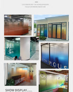 AIMOR Sticker Self-adhesive Customized Printing LOGO Decoration Office Use Translucency Semi-privacy Gradient Window Glass Film
