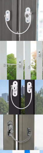 Children's Safety Lock High-rise Fall Protection Push-pull Limiter Window Lock External Push Flat Open Anti-theft Window Lock