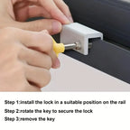 2 PCS Window Lock Buckle Fixed Alloy Non Perforated Window Lock Buckle Child Protection Safety Anti Pinch Anti-theft Lock Buckle