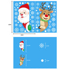 Christmas Window Stickers Set Santa Elk Snowflake Glass Cling Sticker Xmas Decor