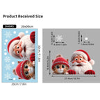 Reusable Christmas Window Stickers Static Cling PVC Santa Cat Snowflake for Glass Mirror Home Party No Residue