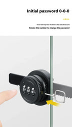 ZEXEF Glass Cabinet Password Lock Glass Sliding Door Lock Storage Display Cabinet Window Double Open Combination Lock Hardware
