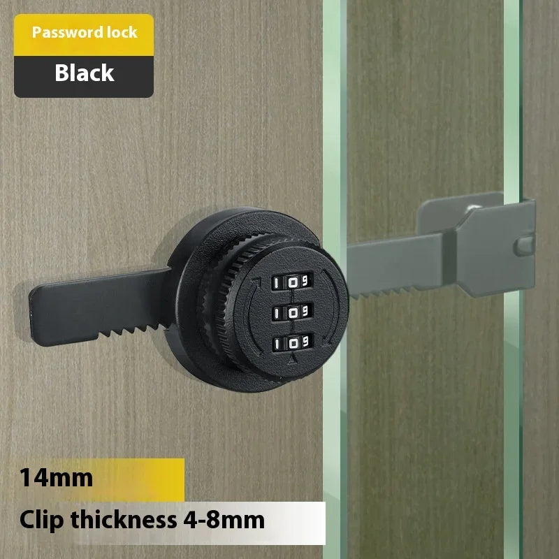 ZEXEF Glass Cabinet Password Lock Glass Sliding Door Lock Storage Display Cabinet Window Double Open Combination Lock Hardware
