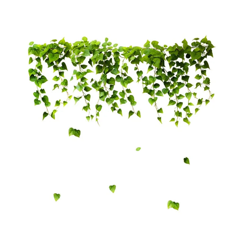 Green Fresh Vine Leaf PVC Night Light Sticker Double Sided Window Glass home wall Decoration sticker Electrostatic Cling DJ3082