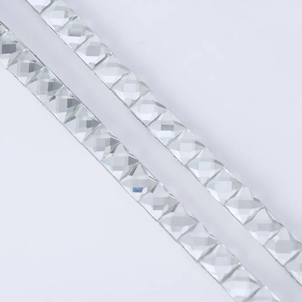 2M DIY White Self-adhesive Mosaic Three-dimensional Glass Drill Sticker Single Particle 1CM For Door and Window Renovation