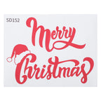 Merry Christmas Wall Stickers Showcase Window Festival Decals Santa Murals New Year Christmas Decorations for Home 20x27cm  ﻿