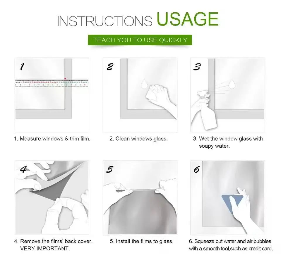 One-Way Perspective Glass Window Sticker Insulating Window Film Window Privacy Film Isolation 99% Uv Mirror Reflection