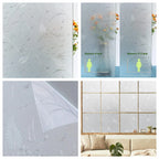 Wide 75/90 Cm Frosted Window Privacy Film, Non-Adhesive Window Glass Films, Heat Control Static Cling Removable Window Stickers