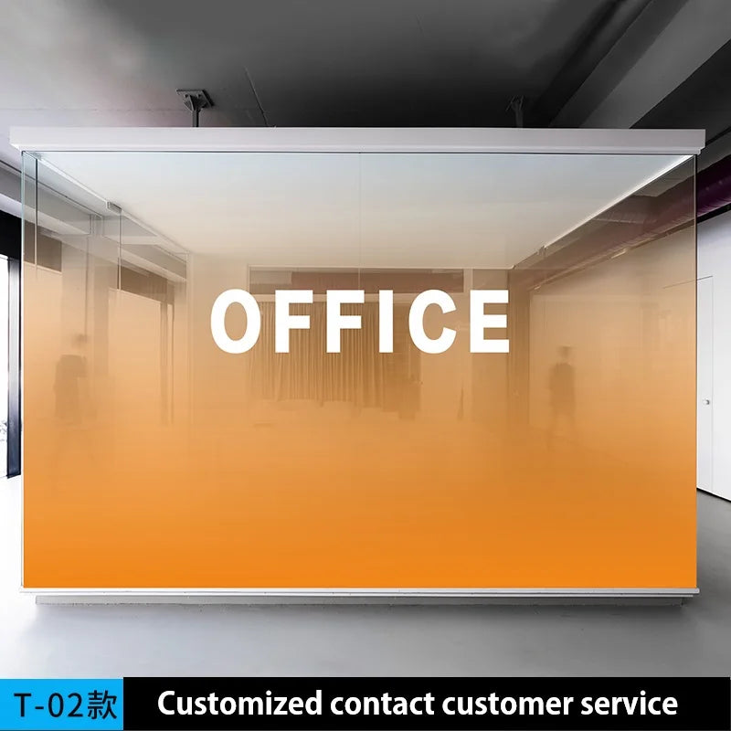 AIMOR Sticker Self-adhesive Customized Printing LOGO Decoration Office Use Translucency Semi-privacy Gradient Window Glass Film