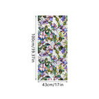 Sun Catcher Static Glass Stickers Non-Adhesive Window Sticker Decorative Privacy Flower Decal Painted Glass Rainbow Film Decors