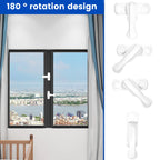 12 Pcs Window Latch Aluminium Safety Window Handle Child Lock with Screws 180° Rotating for Home Apartment UPVC PVC Door Window