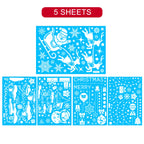 Christmas Window Stickers Set Santa Elk Snowflake Glass Cling Sticker Xmas Decor